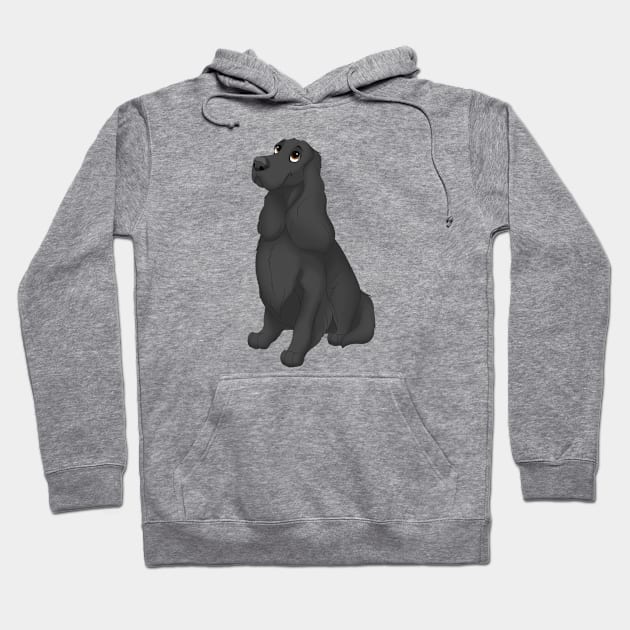 Black English Cocker Spaniel Dog Hoodie by millersye